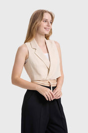 Blazer Mujer Tiras Beige