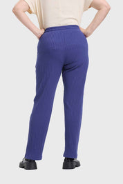 Pantalón Buzo Mujer Con Cordones Azul