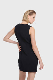 Vestido Mujer Corte Delantero Negro