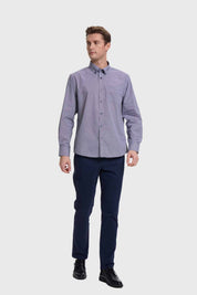 Camisa Hombre Mini Print Azul