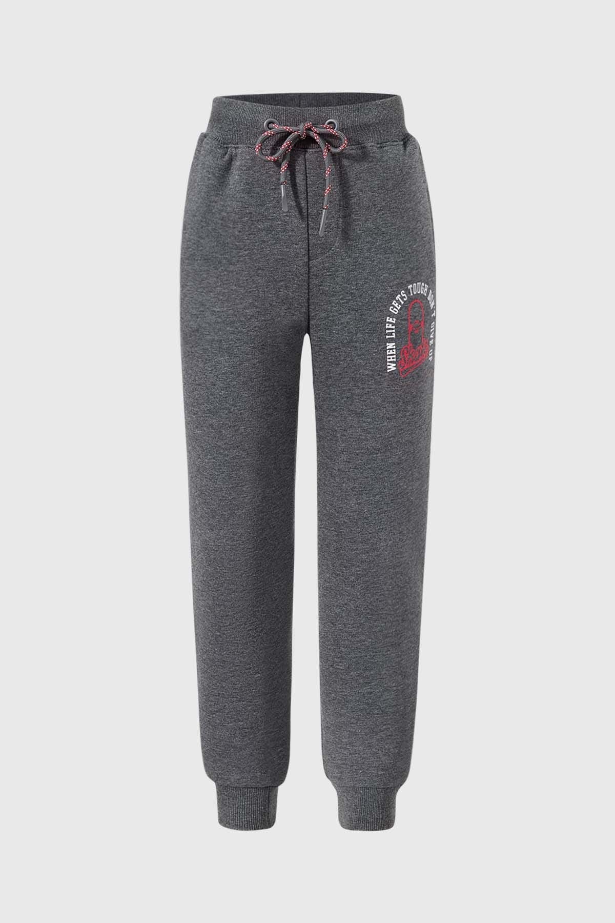 Pantalón Buzo Niño Jogger Print Marengo I