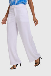 Pantalón Mujer Palazzo Sastrero Blanco