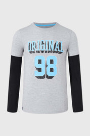 Polera Niño Doble Manga Básica