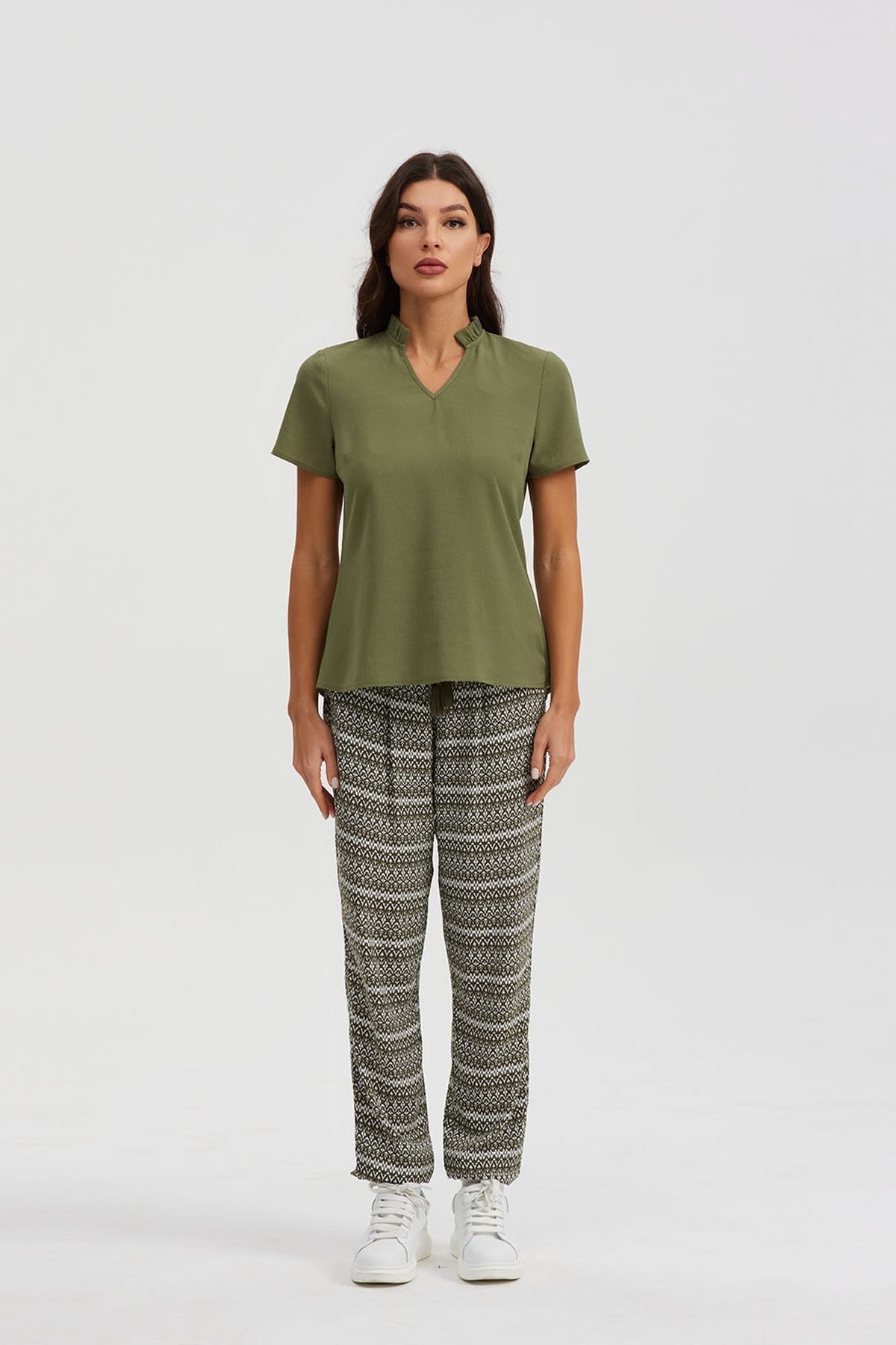 Blusa Mujer Doble Capa Espalda Verde