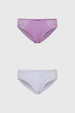 Calzón Mujer Bikini Bipack Detalle Mesh Lila