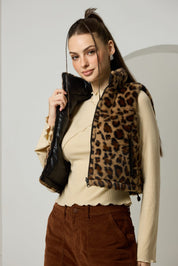 Parka Mujer Piel Reversible Café