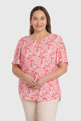Blusa Mujer Estampada Crudo