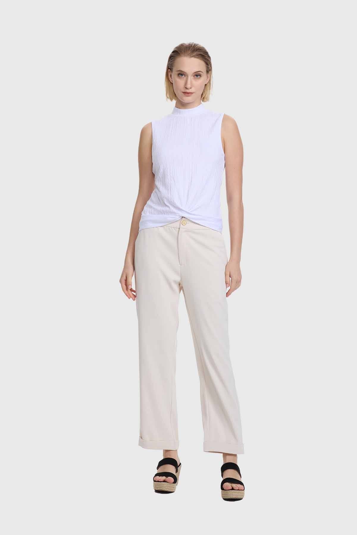 Pantalón Mujer Sastrero Arena