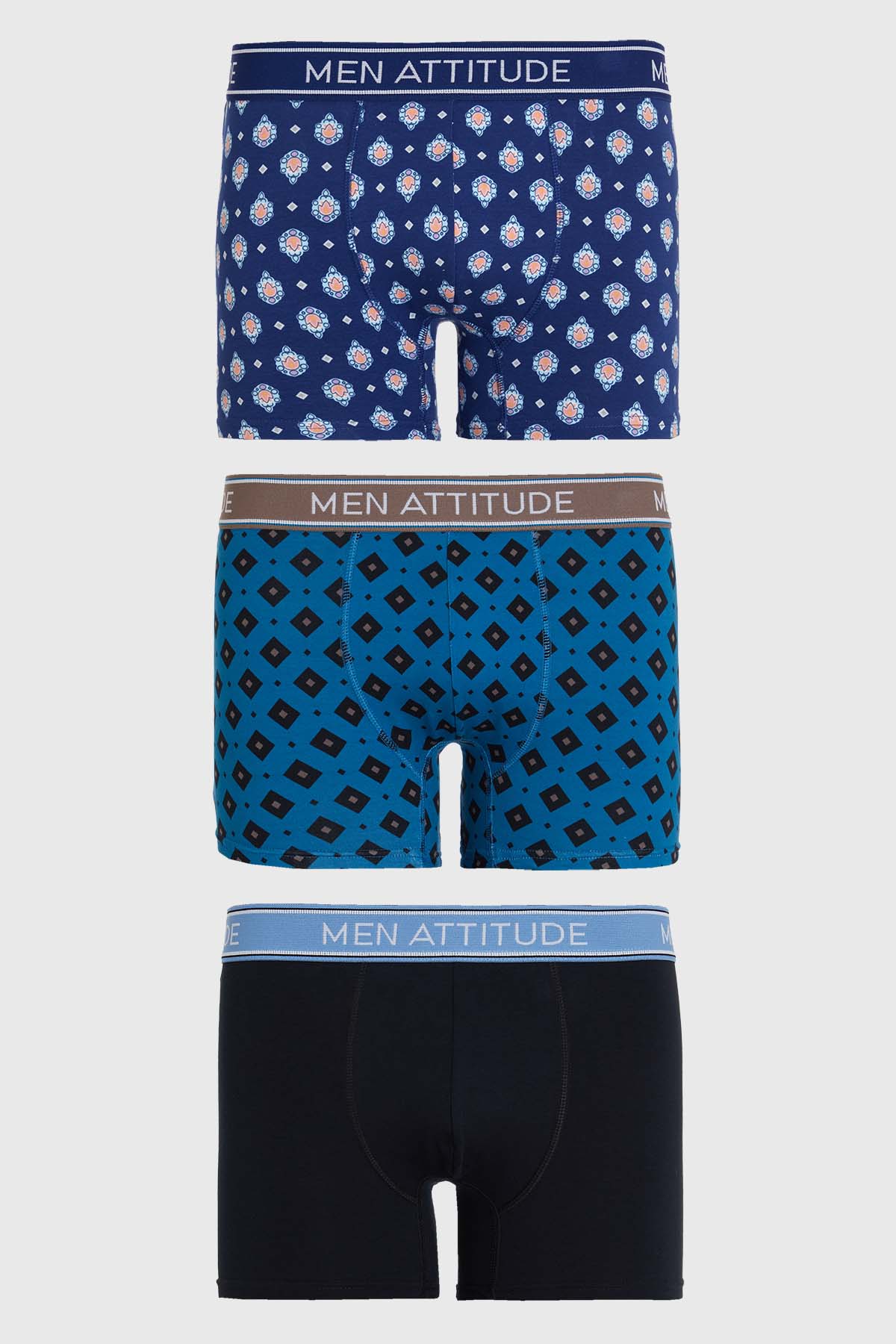 Boxer Hombre Tripack Negro