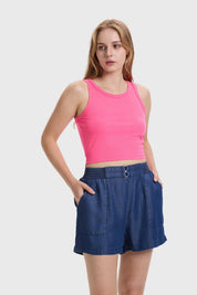 Polera Mujer Sudadera Fucsia Flúor