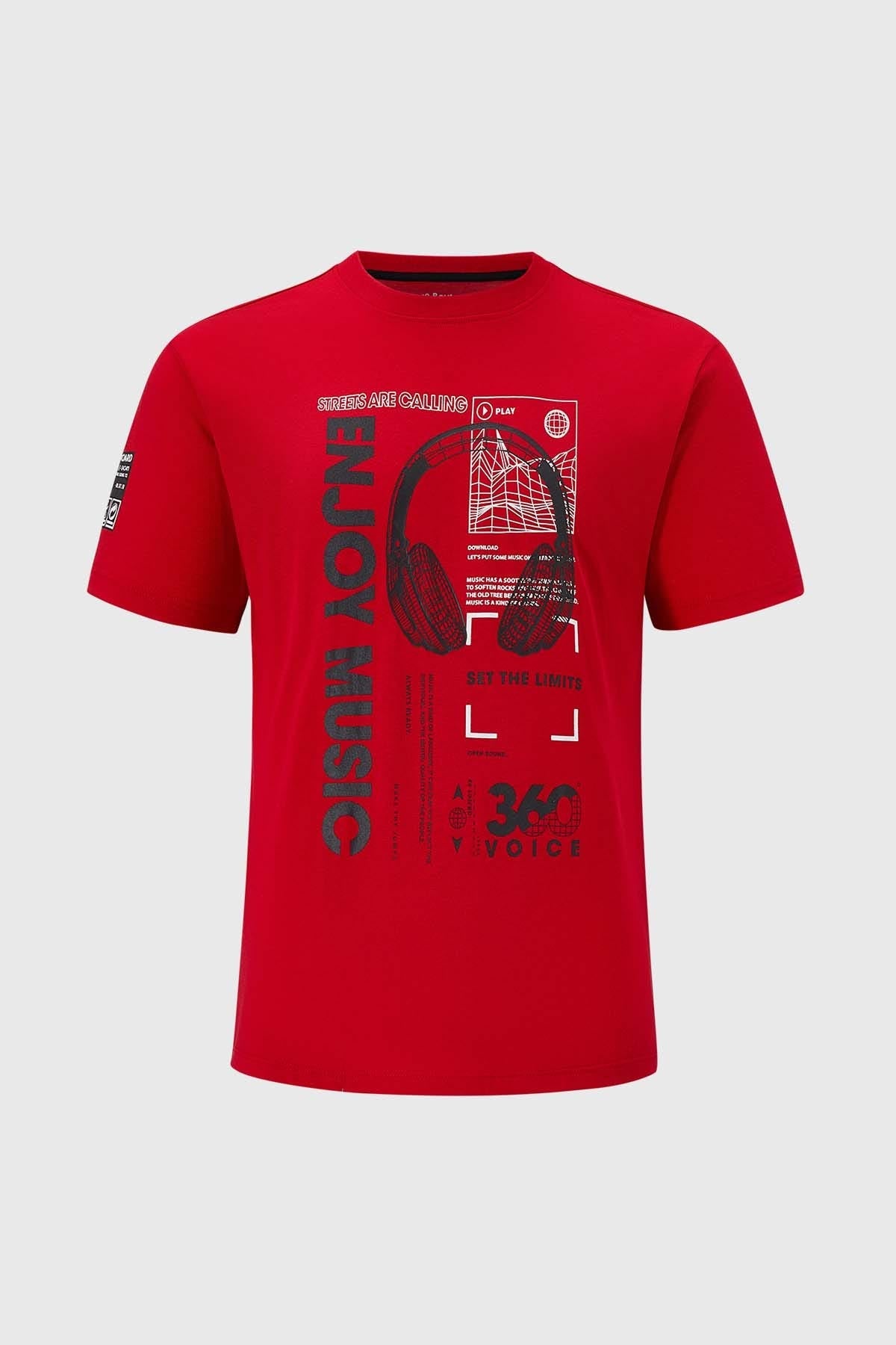 POLERA NIÑO RELIEVE EN PRINT ROJO