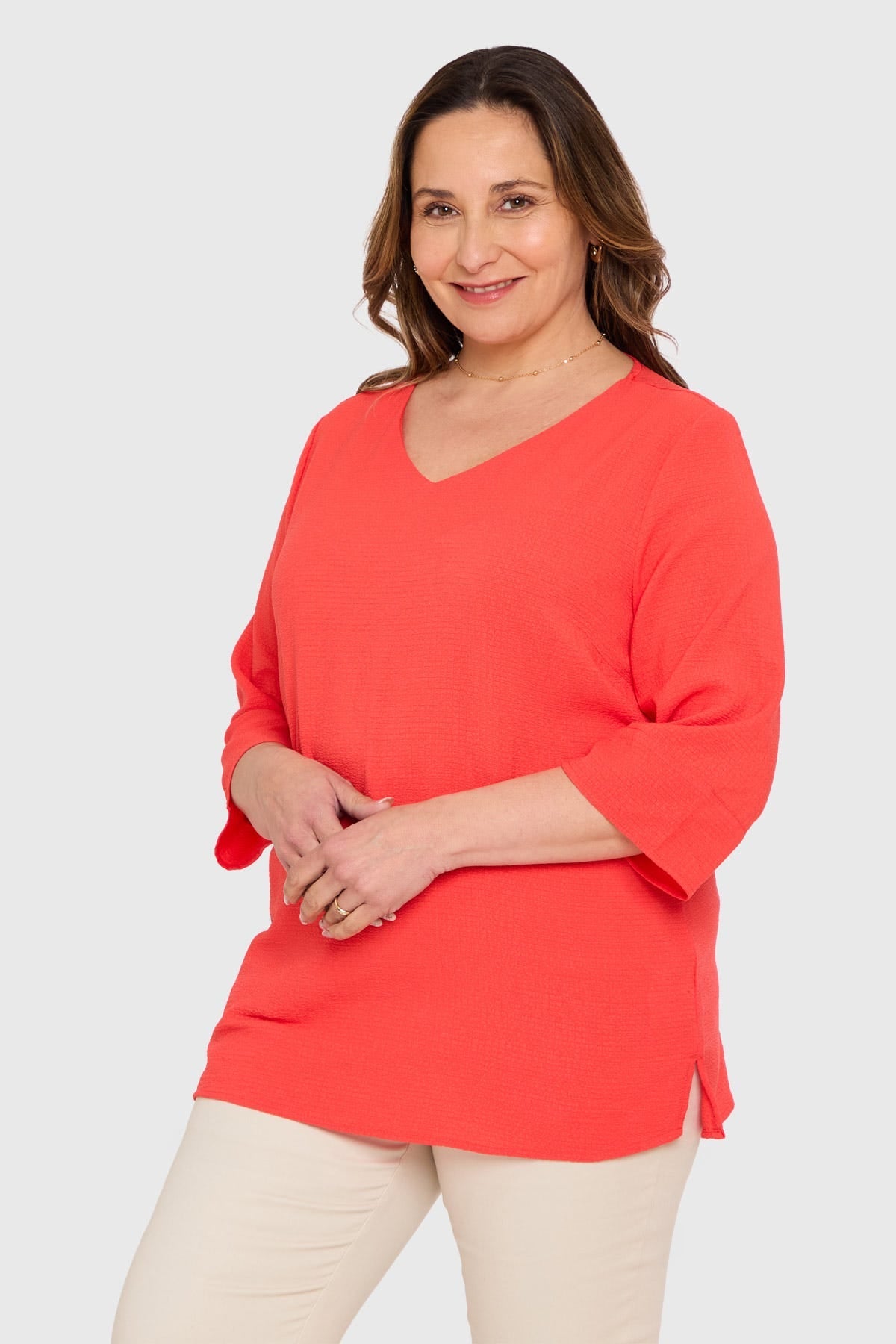 Blusa Mujer Coral