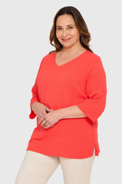 Blusa Mujer Coral