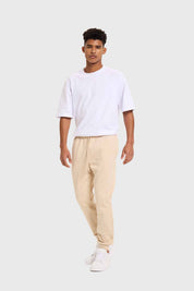 Pantalón Buzo Hombre Jogger Básico Beige