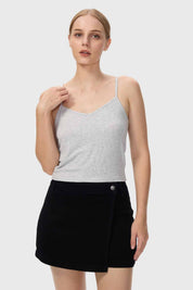 Polera Mujer Pabilo Crop Gris
