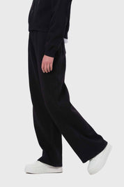 Pantalón Buzo Niña Pierna Ancha Negro