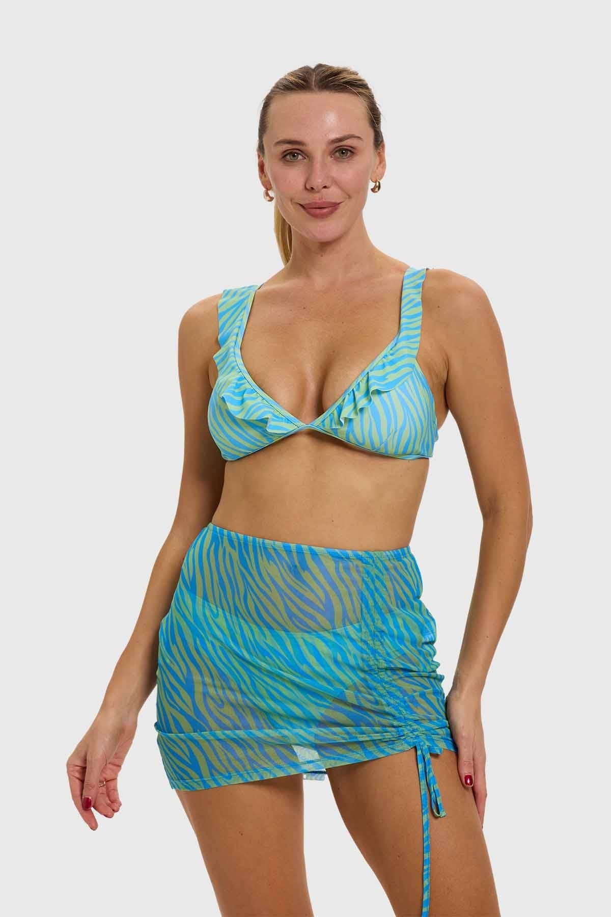 Falda Mujer Ajuste Lateral Aqua
