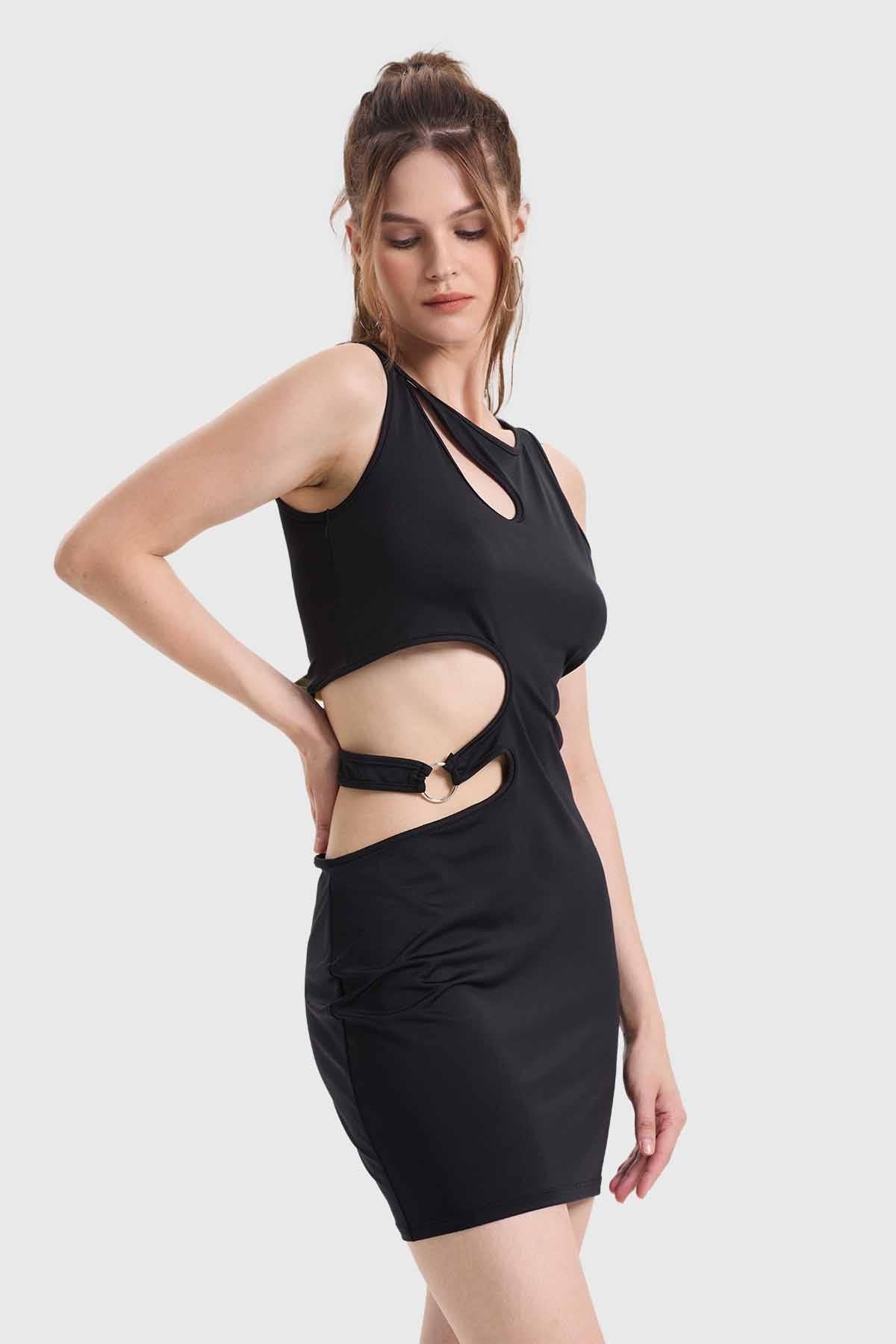Vestido Mujer Cut Out Negro