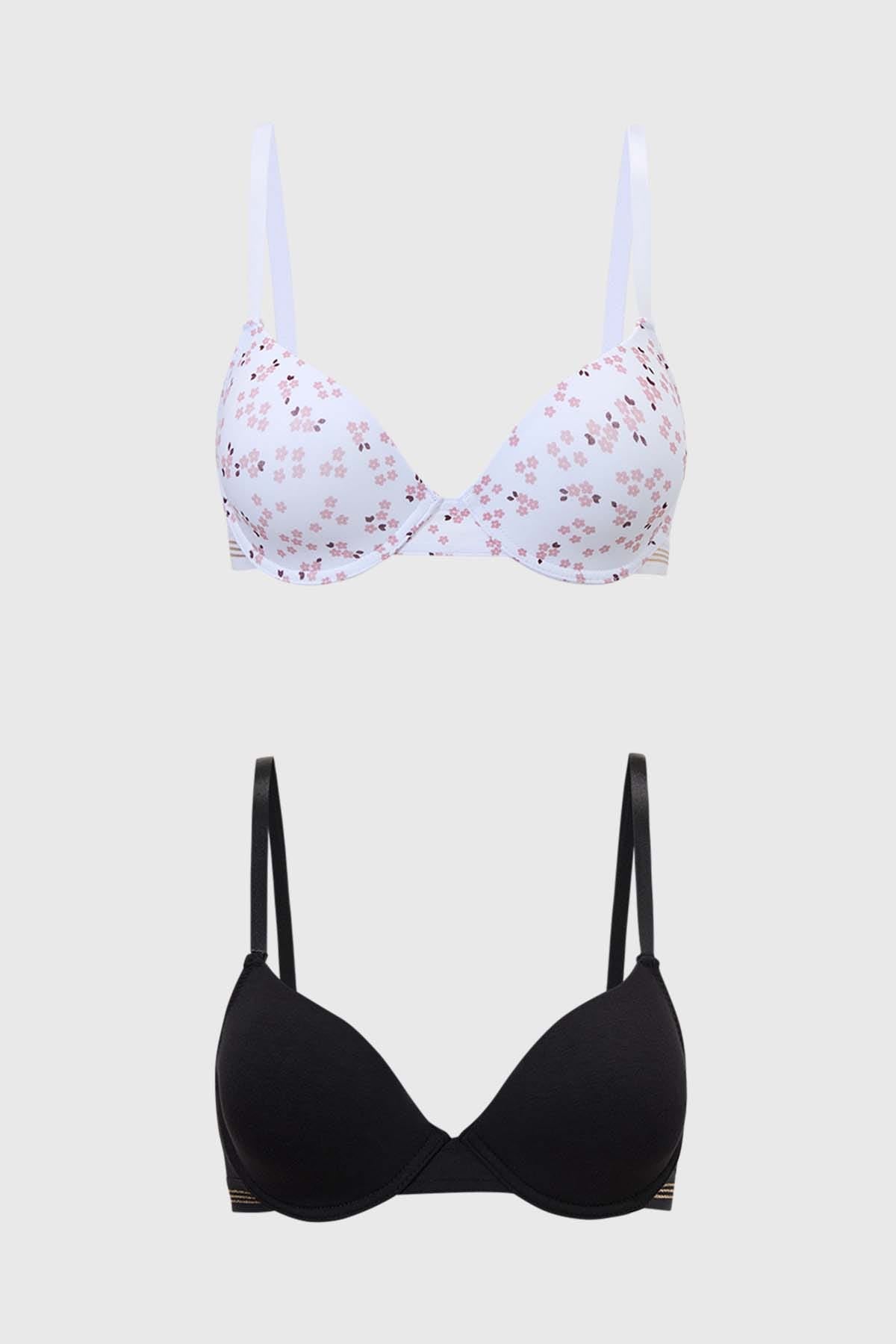 Sostén Mujer Bipack Print Blanco