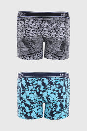Boxer Hombre Bipack Estampado Celeste