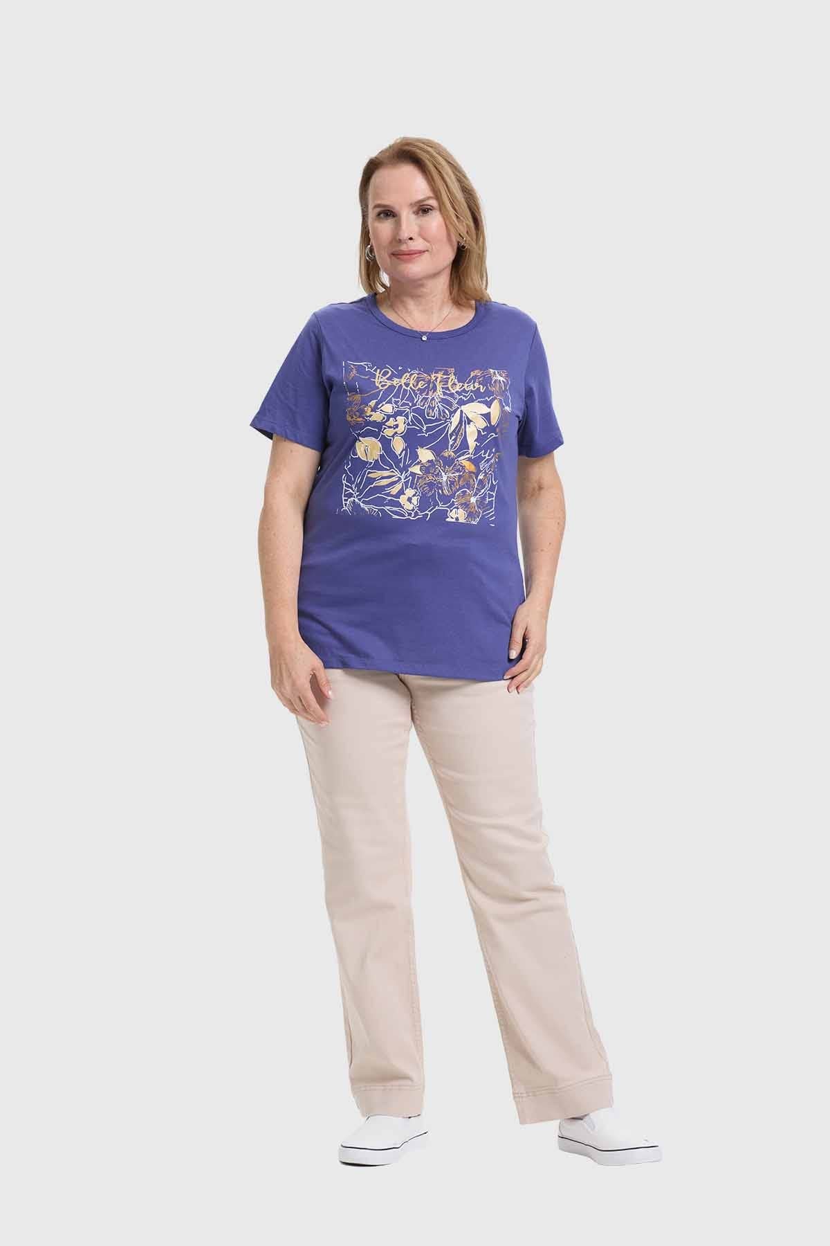 Polera Mujer Con Azul