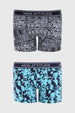 Boxer Hombre Bipack Estampado Celeste
