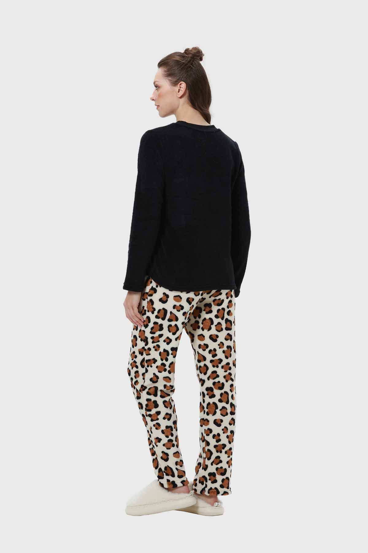 Pijama Mujer Polar Negro