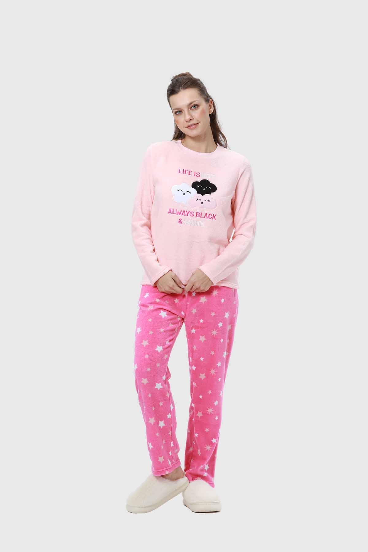 Pijama Mujer Polar Rosado