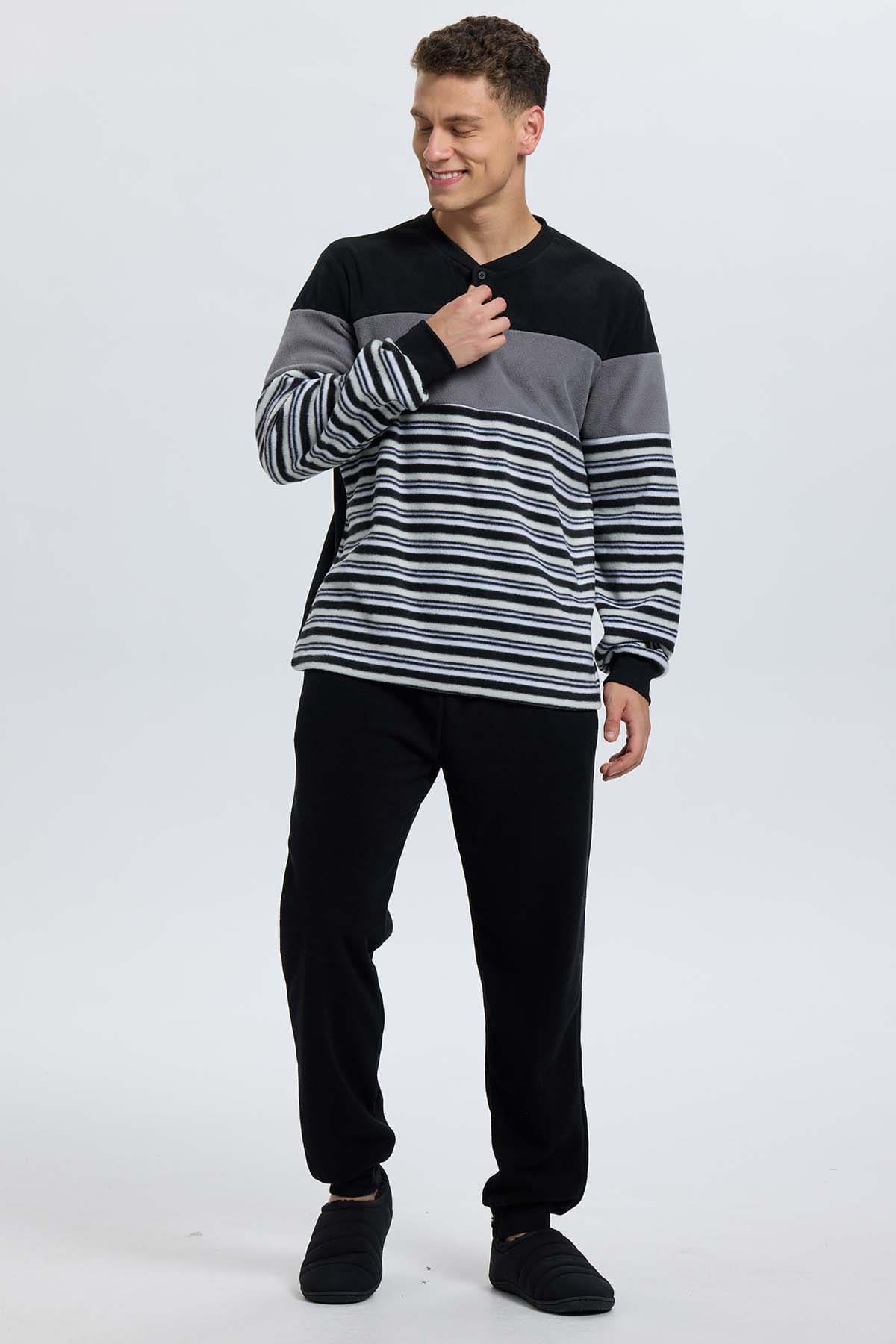 Pijama Hombre Cr Polar Negro