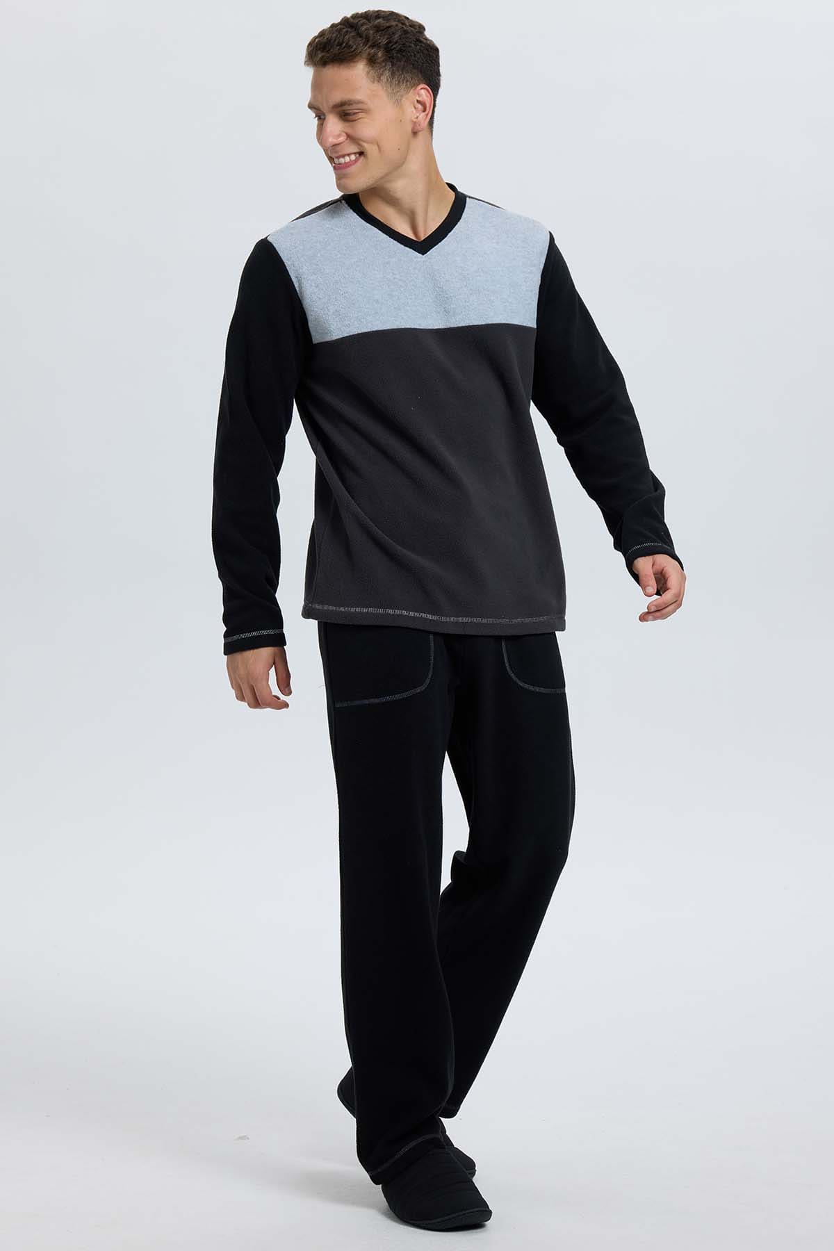 Pijama Hombre Polar Negro