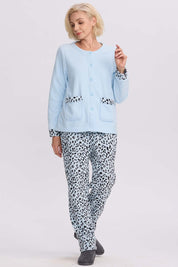 Pijama Mujer Polar Celeste