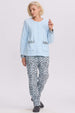 Pijama Mujer Polar Celeste