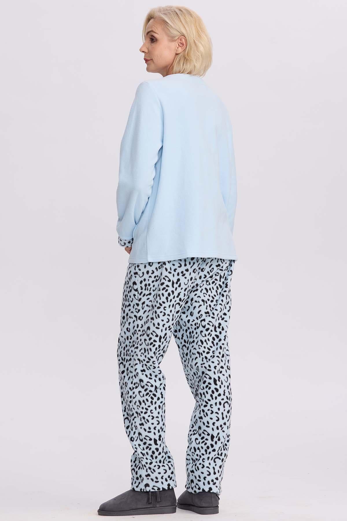 Pijama Mujer Polar Celeste