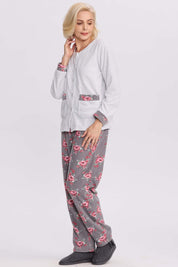 Pijama Mujer Polar Gris