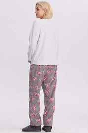 Pijama Mujer Polar Gris