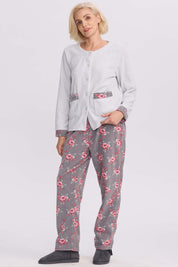 Pijama Mujer Polar Gris