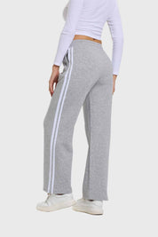 Pantalón Mujer Rayas Gris