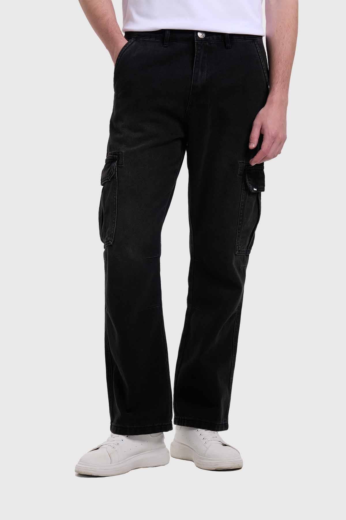 Jeans Hombre Cargo Oxidado Negro