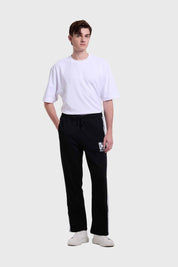 Pantalón Buzo Hombre Aplicación Print Negro