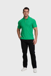 Polera Hombre Piqué Básica Verde