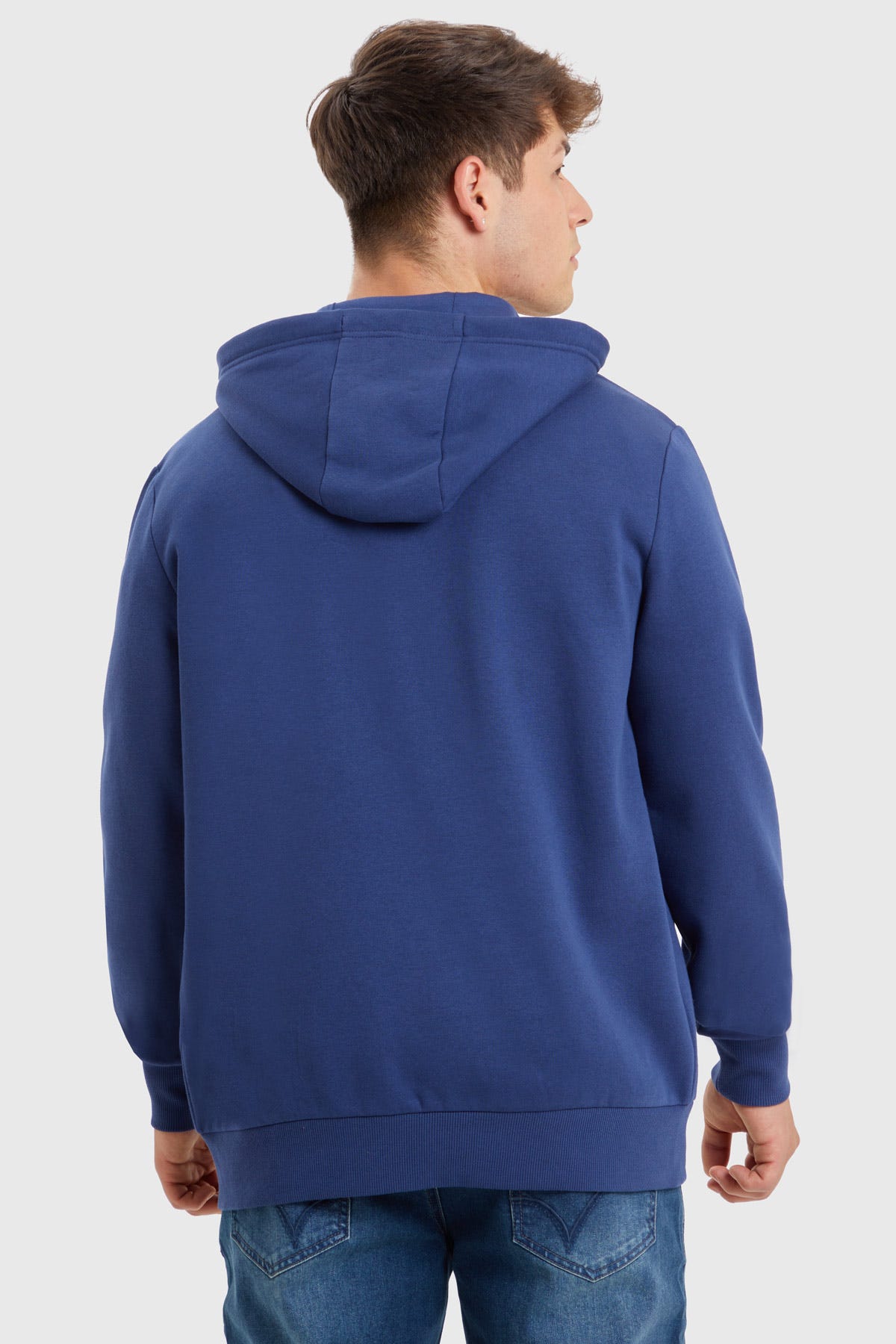 Polerón Hoodie Básico Azul