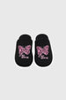 Pantufla Mujer Peludo Print Negro