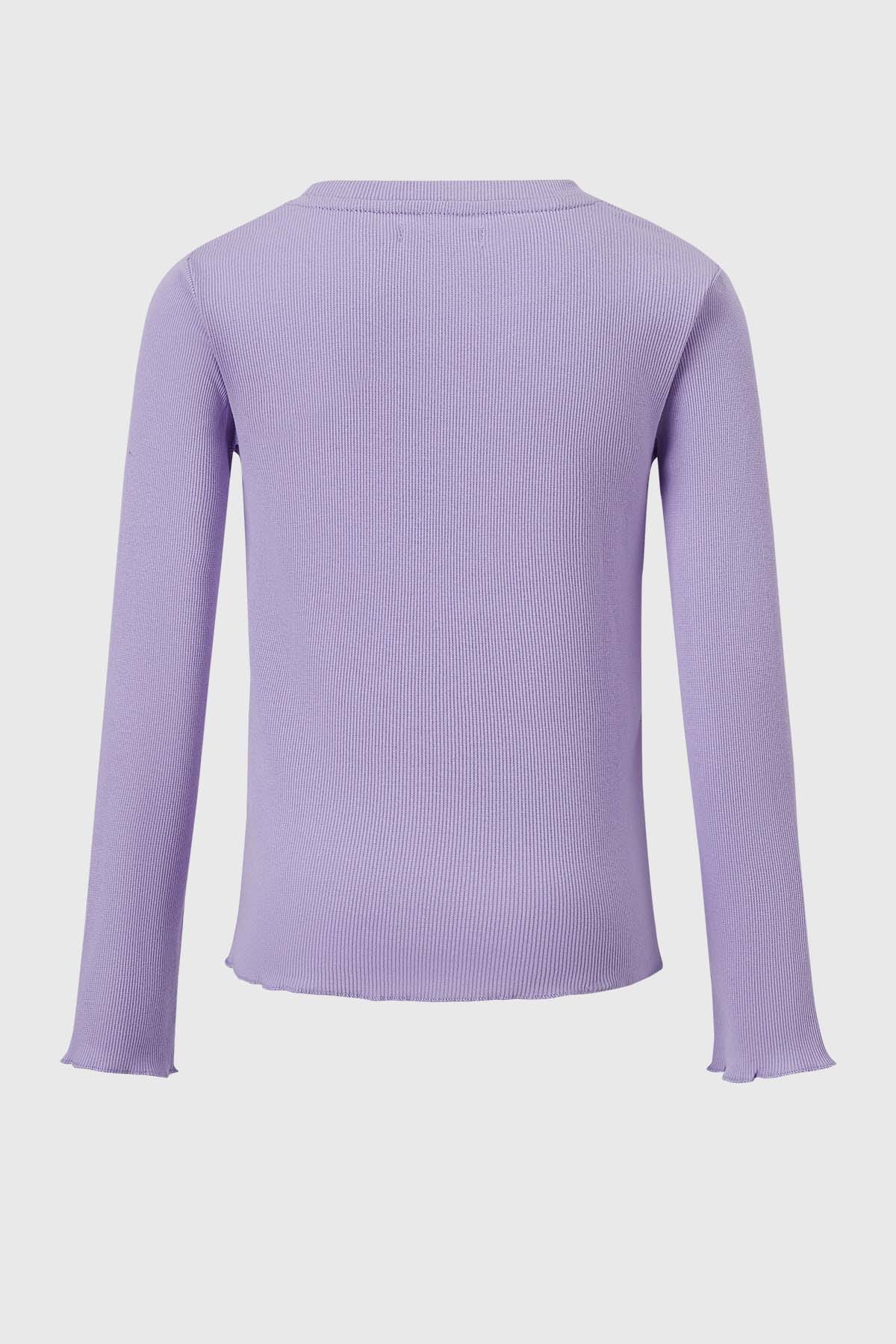 Polera Niña Strass Rib Lila
