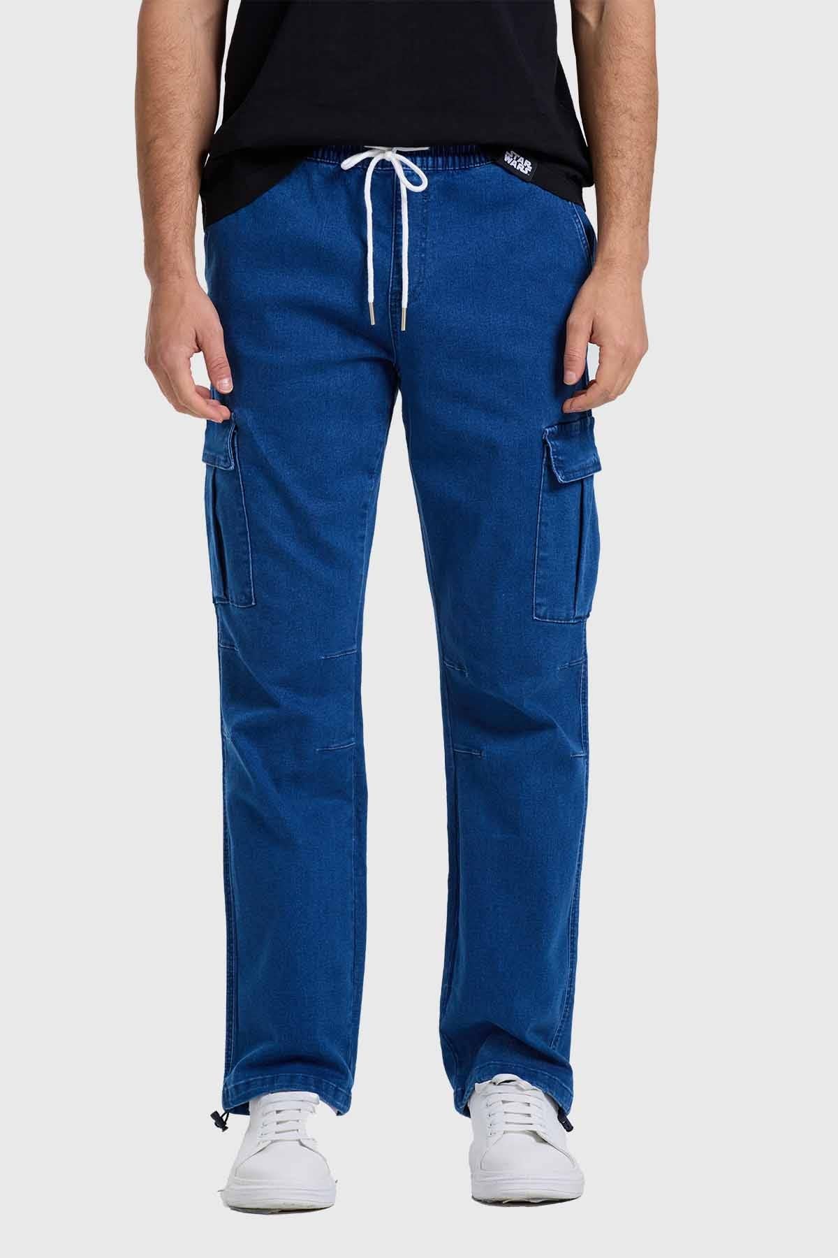 JEANS HOMBRE CARGO AZUL