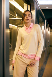 Sweater Mujer Estilo Blusa Arena