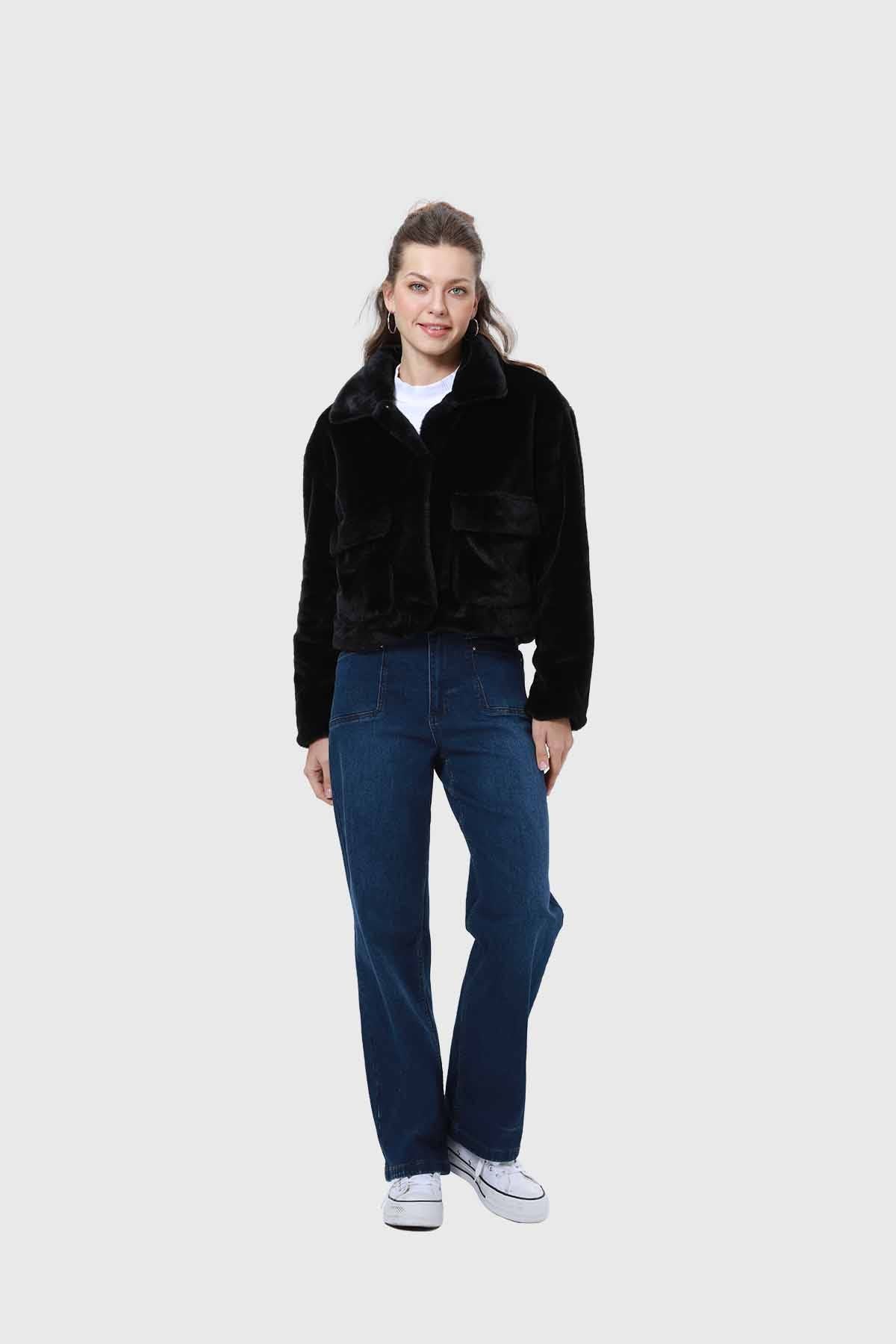 Polar Mujer Tipo Chaqueta Negro