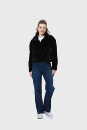 Polar Mujer Tipo Chaqueta Negro
