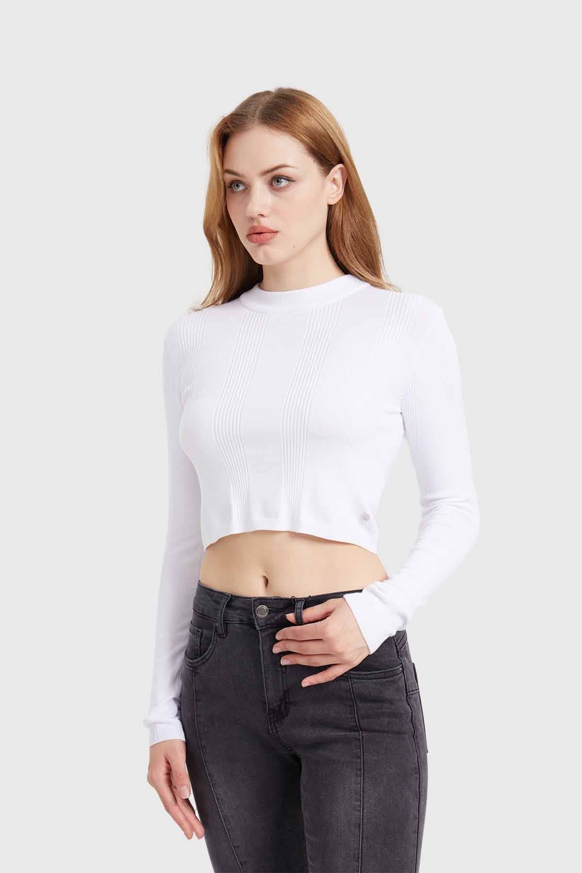 SWEATER MUJER CROP BLANCO I