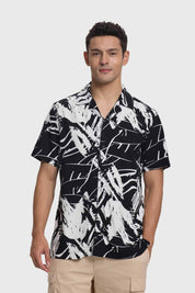 Camisa Hombre Print Negro