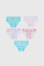 Calzón Niña 5 Pack Print Celeste